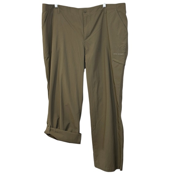 Columbia PFG Omni Shade Convertible length Hiking/fishing Pants Olive Womens 20 - Picture 2 of 13